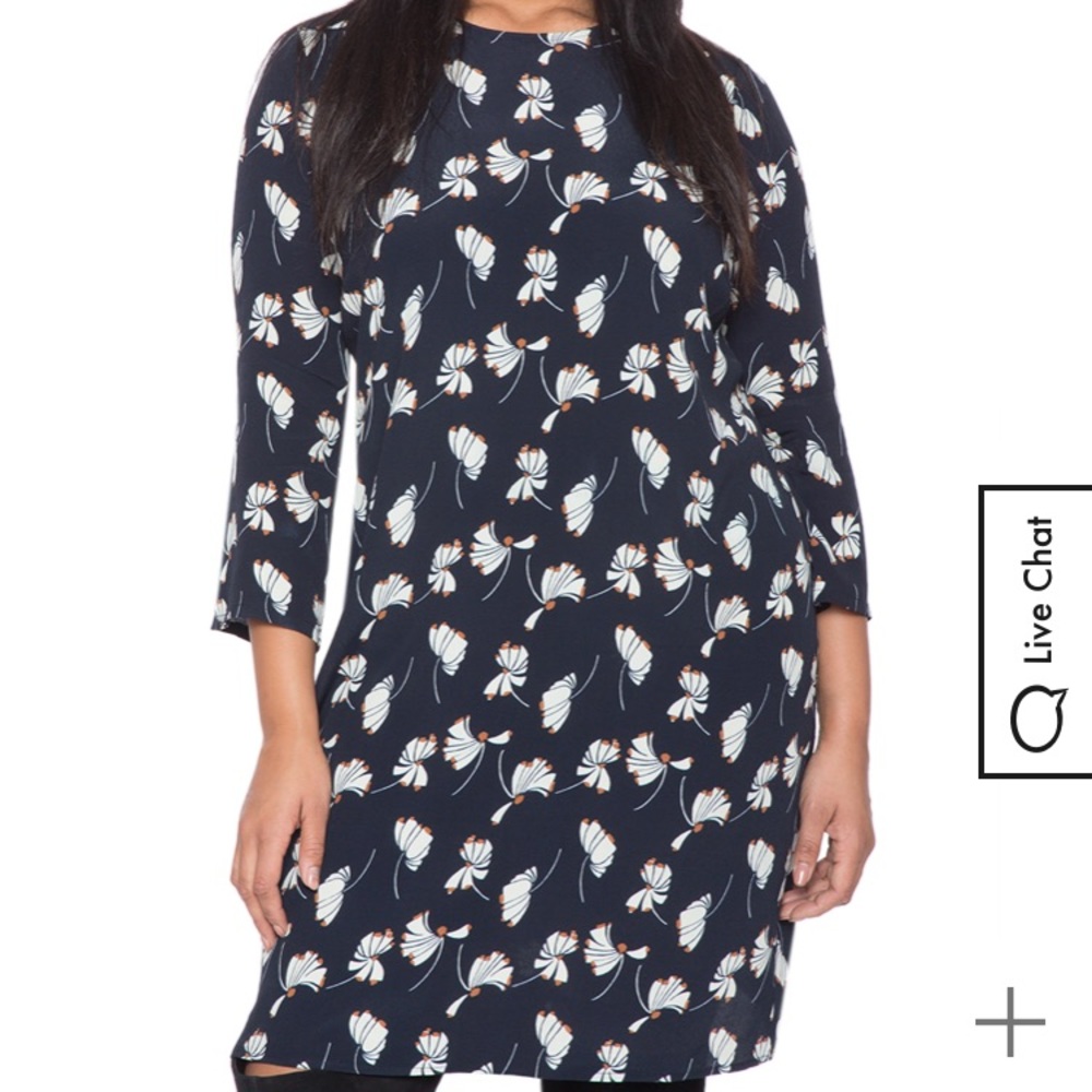 Eloquii Easy Tee Printed Dress- 18